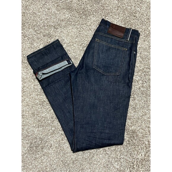 GUSTIN #68 THE 1968 Slim Fit Selvedge Raw Blue Denim Jeans 31x36 California EUC - Picture 2 of 15